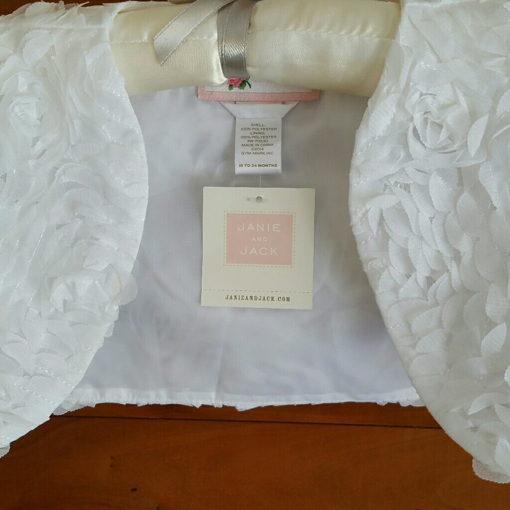 NWT Janie and Jack Collection shrug 18 to 24 month